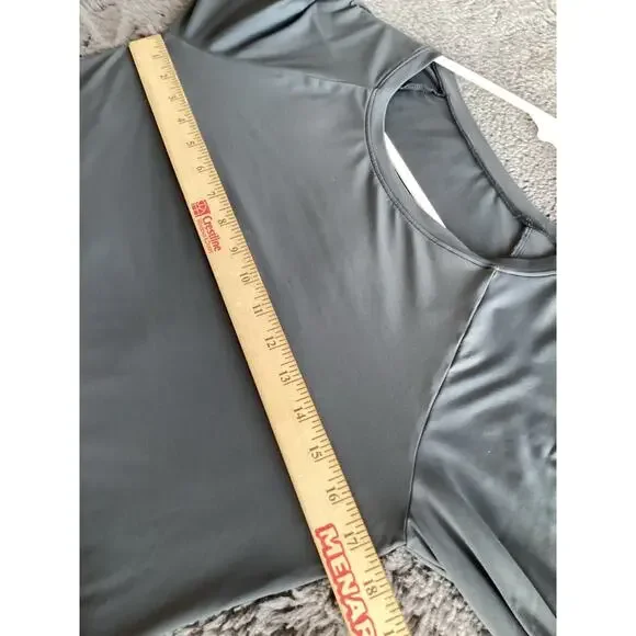 Alo Women's Alosoft Finesse Long Sleeve Top Activewear Yoga Athletic Dark Gray - Picture 8 of 10